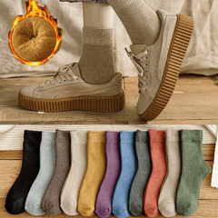 Women's Solid Thick Trim Mid Socks