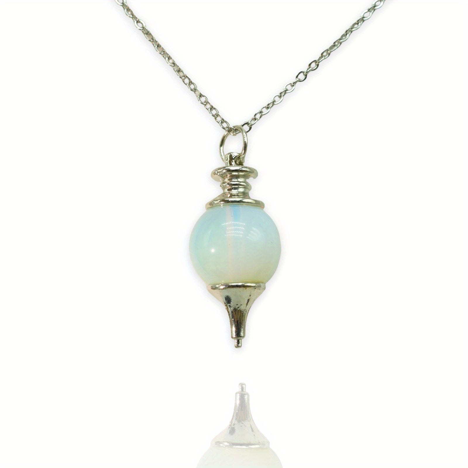 Soul Pendulum Roundness Healing Crystal Necklace Wire Wrapped
