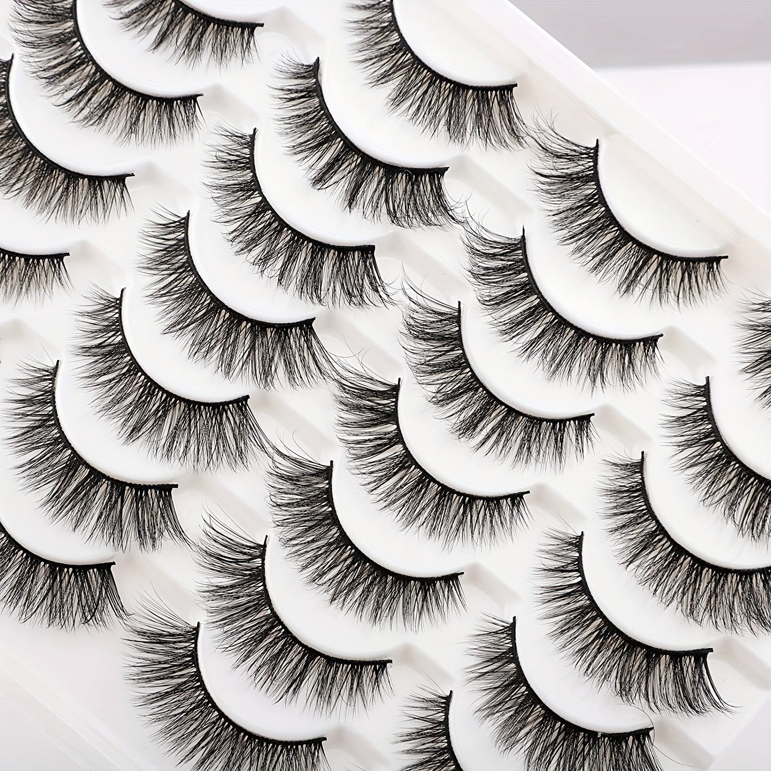 6D Cat Eye Wispy Natural Faux Mink Lashes 14 Pairs