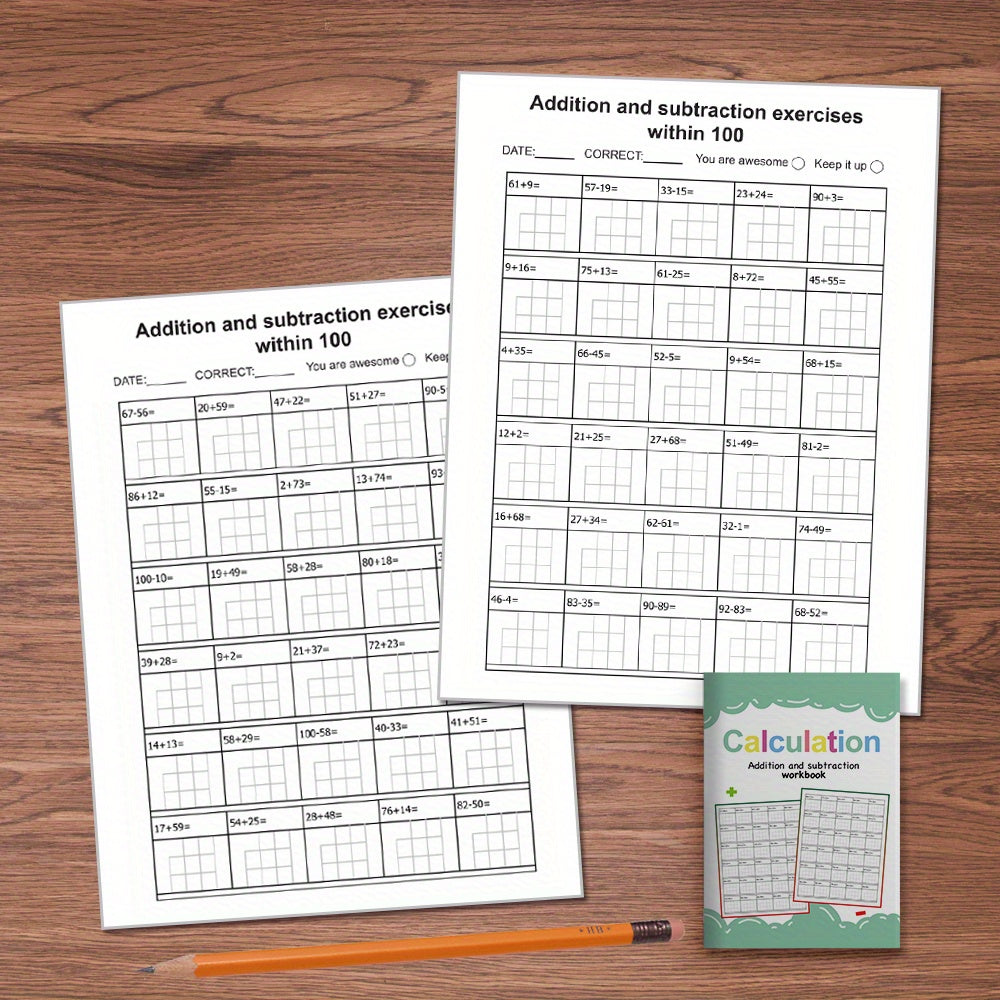 Addition & Subtraction Workbook: School & Home Learning