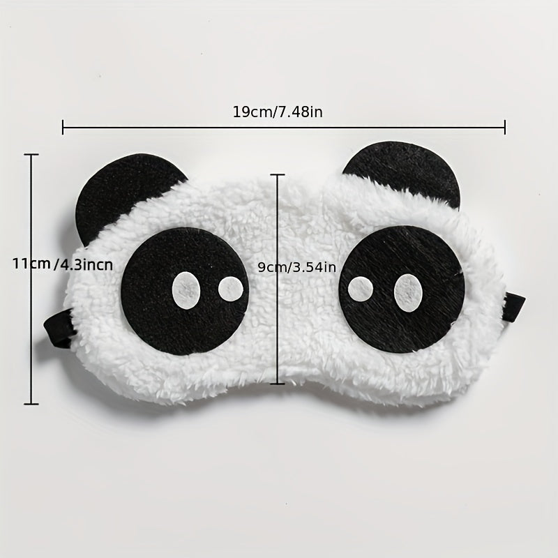 Plush Panda Eye Mask for Sleeping at Home or Outdoors