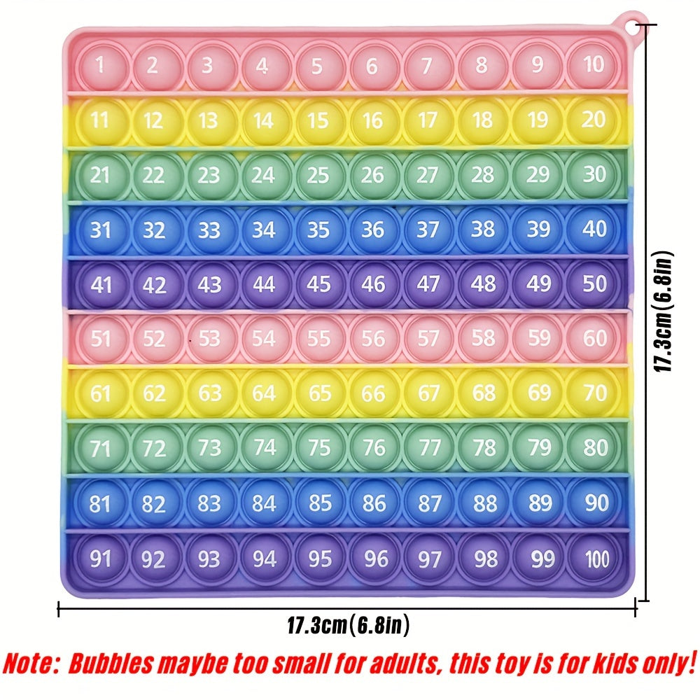 Legendstar 1 100 Numbers Counting Math Games Colorful Silicone Bubble Fidget Toy