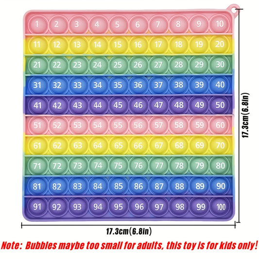 Legendstar 1 100 Numbers Counting Math Games Colorful Silicone Bubble Fidget Toy