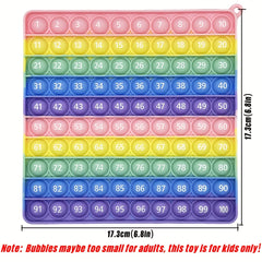 Legendstar 1 100 Numbers Counting Math Games Colorful Silicone Bubble Fidget Toy