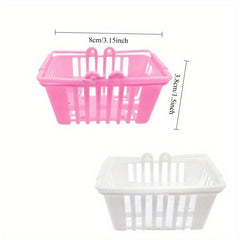 2pcs Mini Shopping Basket Portable Supermarket Toy