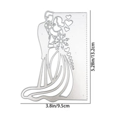 Wedding Couple Border Metal Cutting Dies Stencils DIY Scrapbooking Decorative