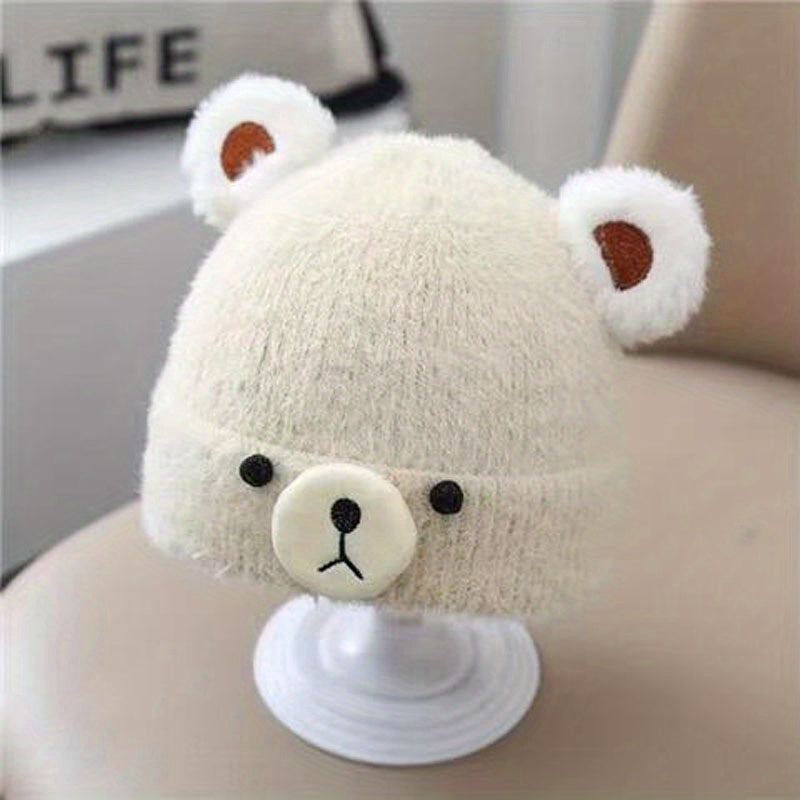 Children's Thickened Warm Bear Hats with Ear Protectors for Baby
