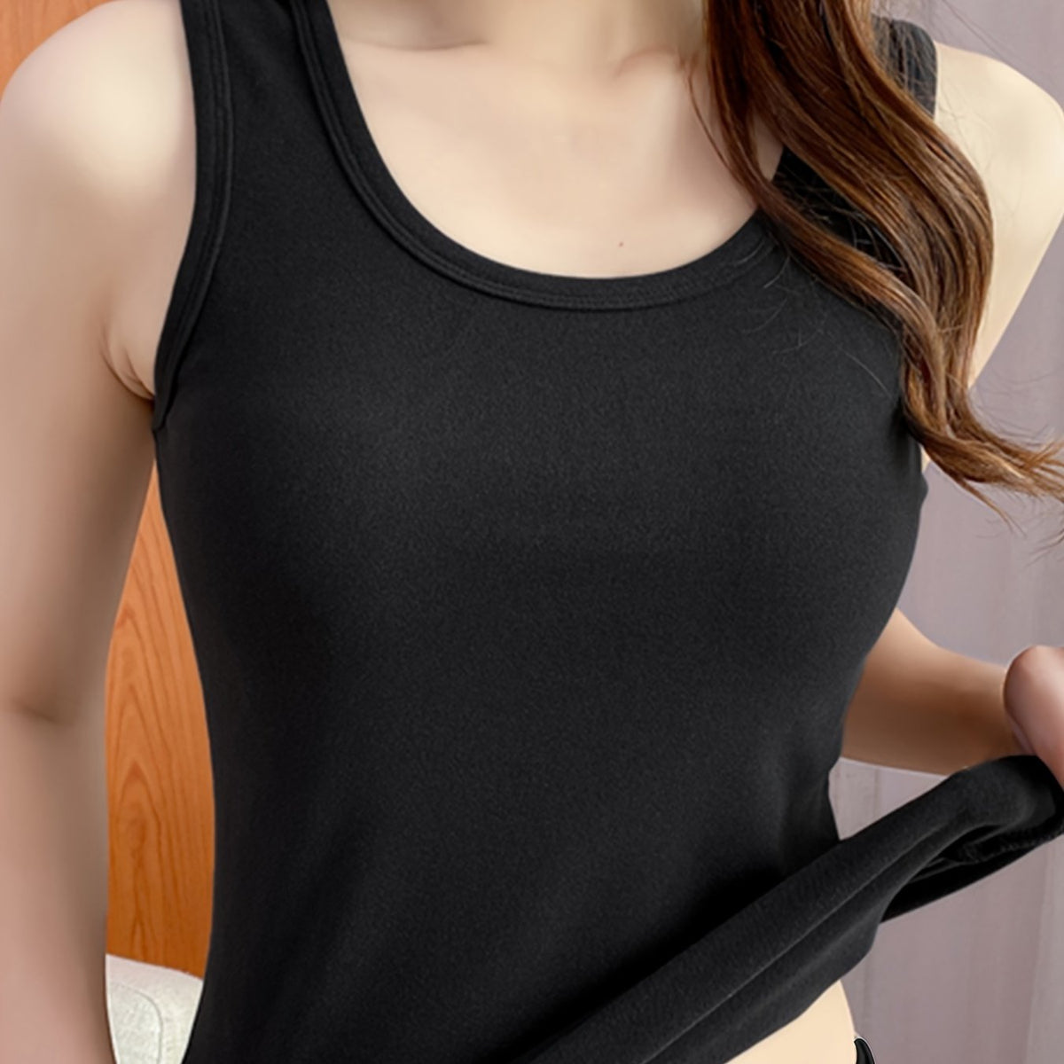 Women's Thermal Crew Neck Sleeveless Top Soft & Comfortable