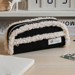 Fluffy Winter Pen Bag Large Capacity