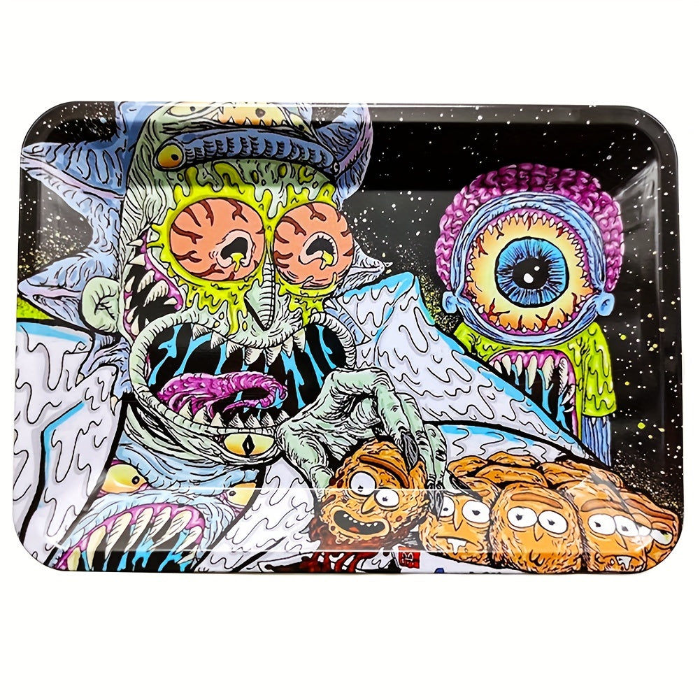 Metal Rolling Tray Fun And Gift Ideal Accessory For Home Or Travel 18.03cm X 11