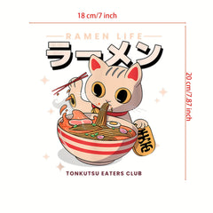 Ramen Cartoon Iron On Heat Transfer Sticker For Girls DIY T Shirt Backpack