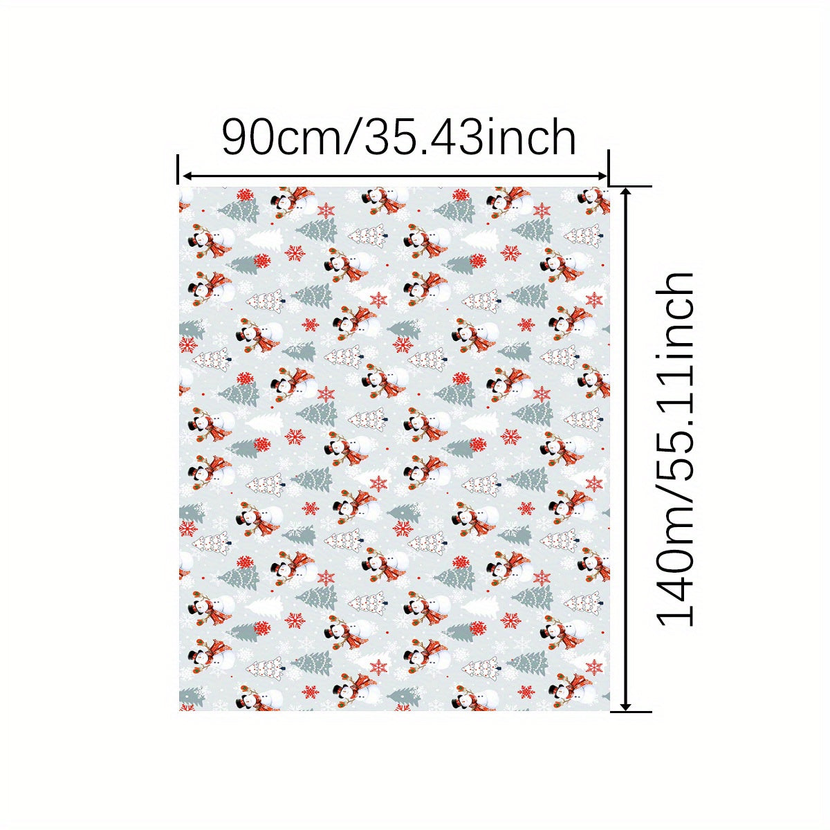 Polyester Merry Christmas Tablecloth Snowman Christmas Tree Design