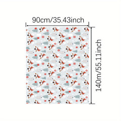 Polyester Merry Christmas Tablecloth Snowman Christmas Tree Design