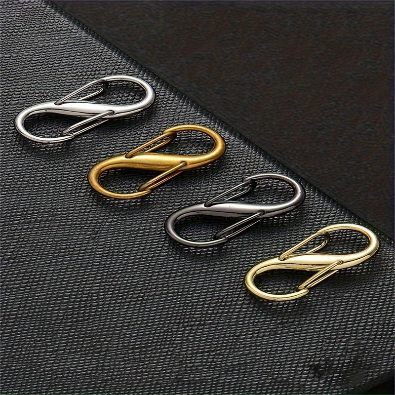 10pcs S Type Spring Fastener Key Chain Mini Buckle Keychain