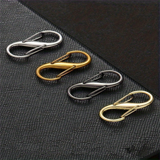 10pcs S Type Spring Fastener Key Chain Mini Buckle Keychain