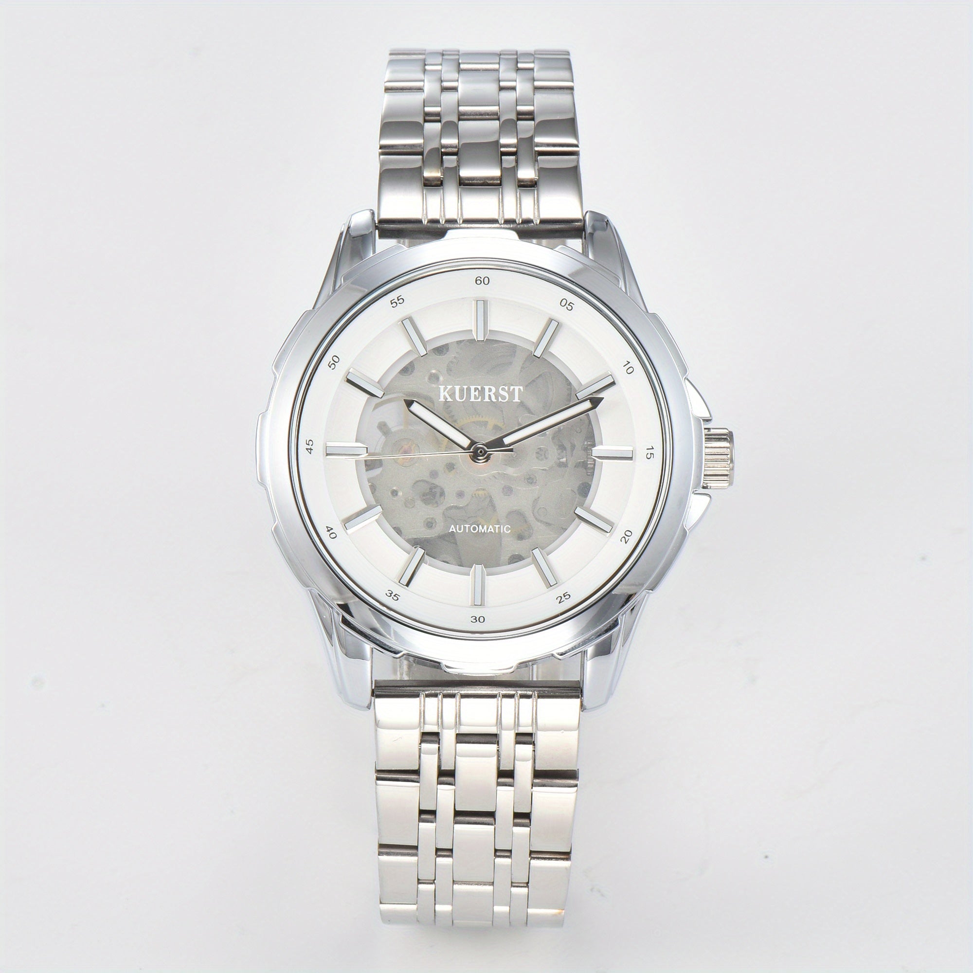 KUERST Teen Watch Steel Strap Automatic Mechanical Wrist Watch