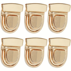 6 Pcs Golden Buckle Fastener Wallet Clasp for DIY Crafts 1.57in