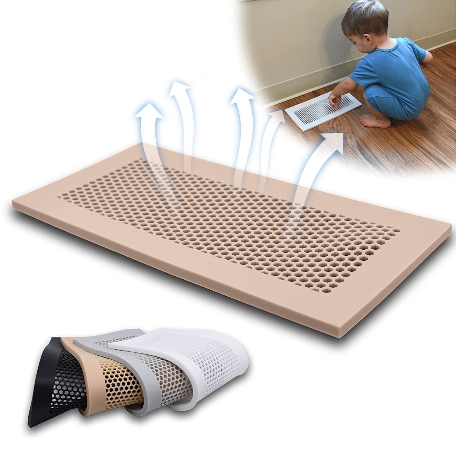 Soft Silicone Baby Proof Floor Air Vent Cover