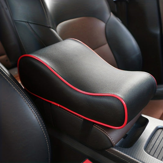 Car Armrest Box Pad Memory Foam Heightened Universal Leather Pad