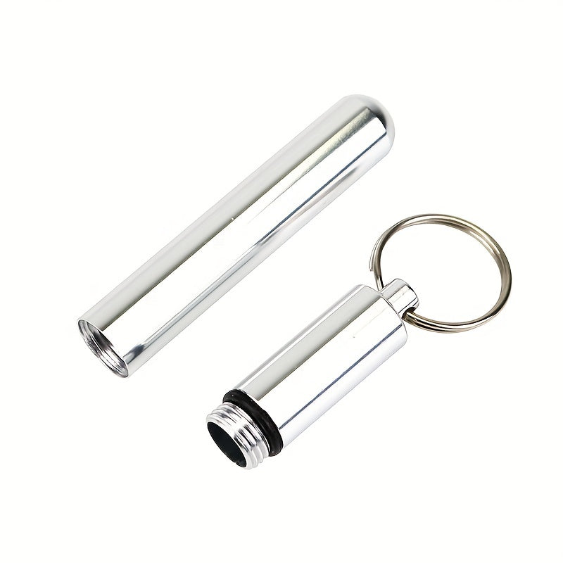 Pocket Toothpick Holder Metal Pill Box Key Ring Portable