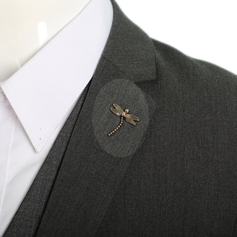 Insect Flower Brooch Retro Collar Pin Men's Business Suit Pin