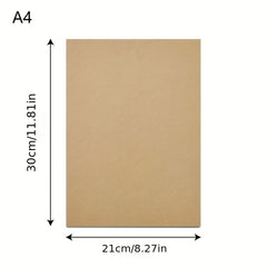 10pcs A4 Corrugated Cardboard Flat Card Paper Inserts For Crafts