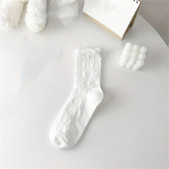 6 Pairs Mid Tube Socks Soft & Comfy Women's Stockings