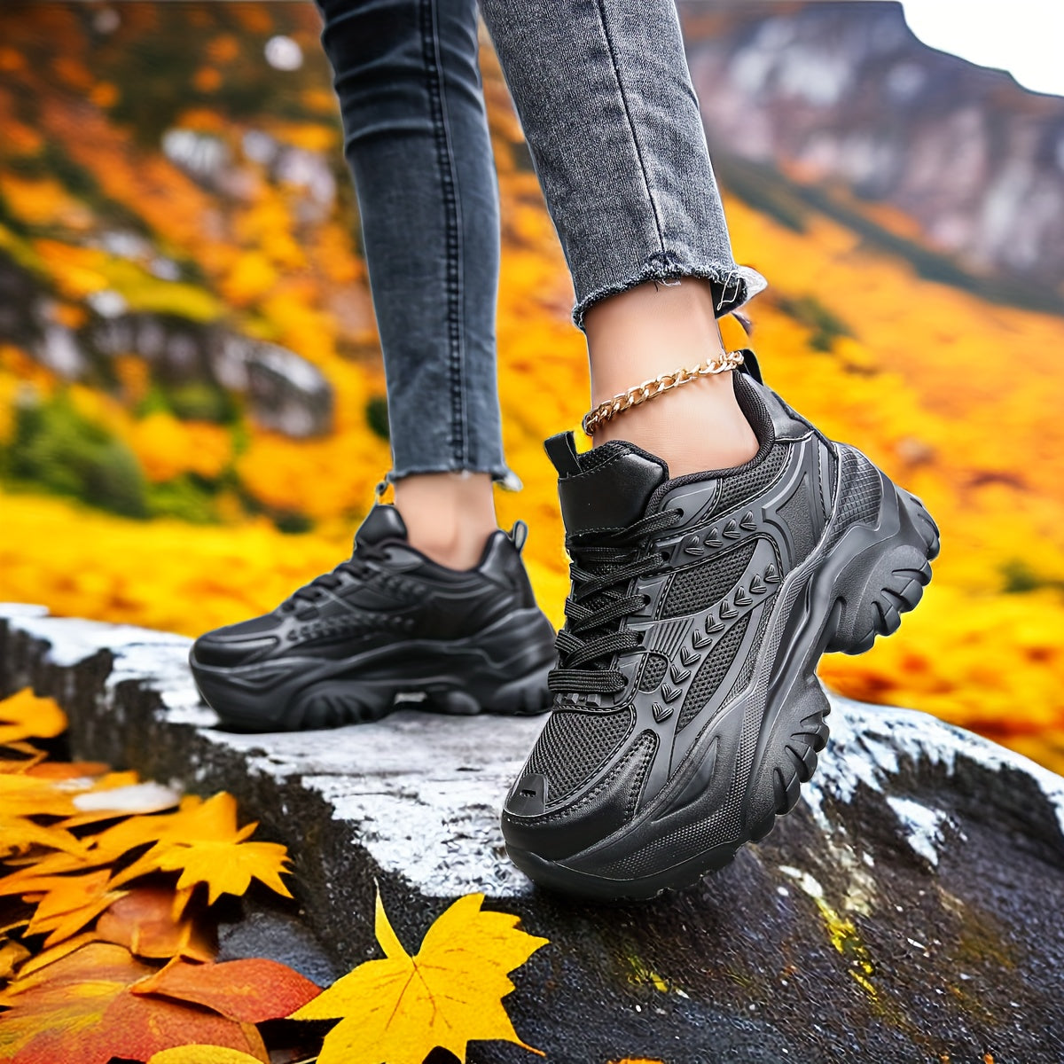 Women's Chunky Running Sneakers Non Slip Platform Sports Shoes