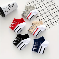 5 Pairs Novelty Shoes Pattern Ankle Socks Cotton Mixed Color Pack