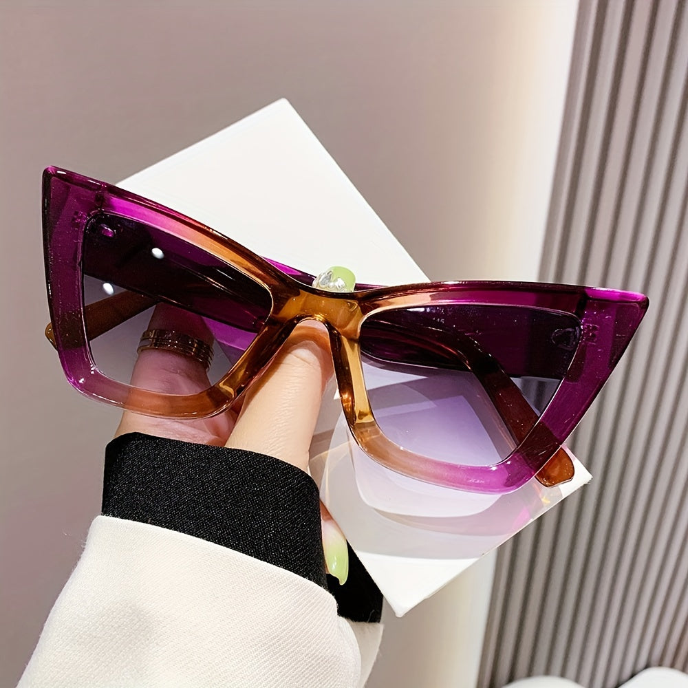 Y2K Cat Eye Sunglasses Gradient Decorative Glasses UV400