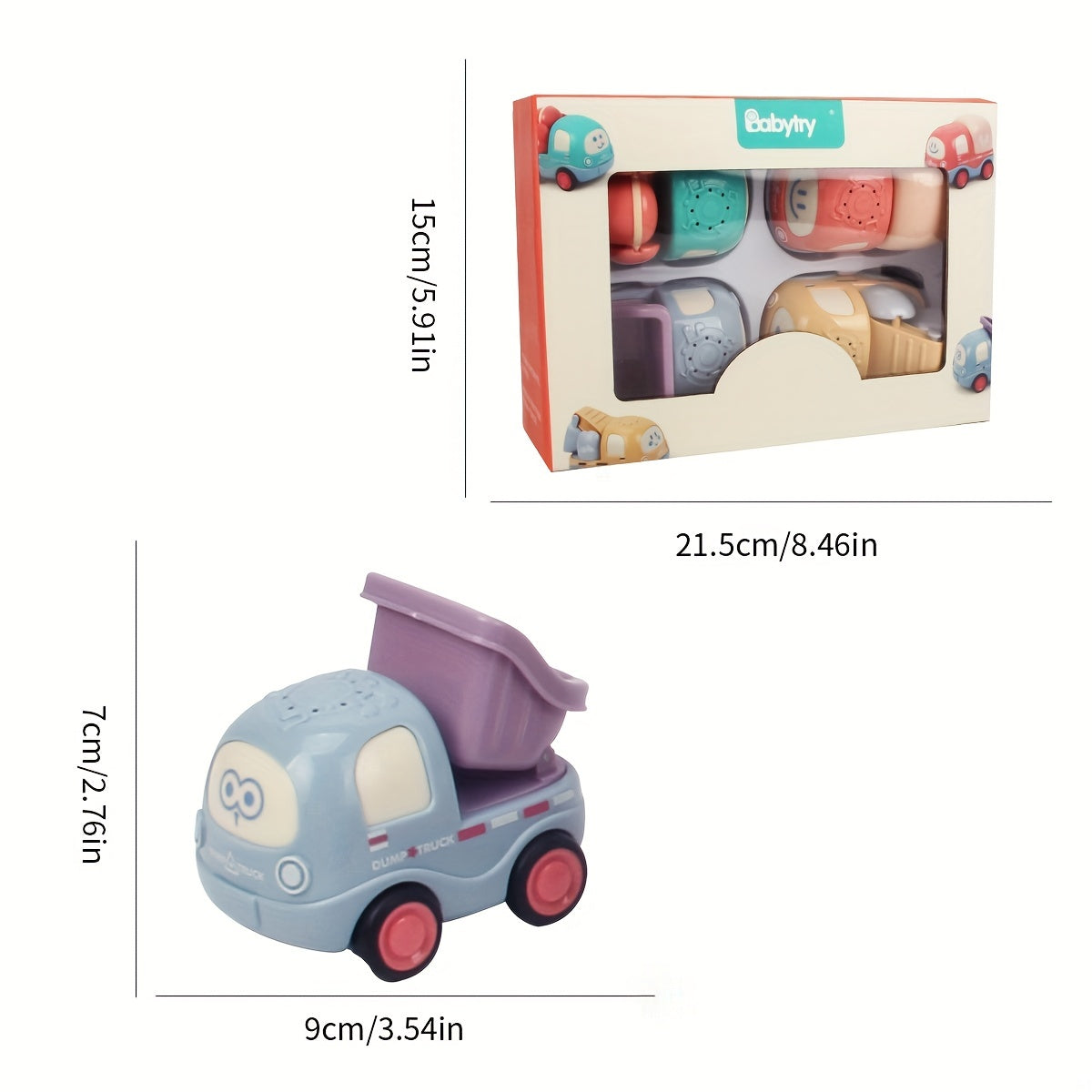 Friction Powered Push Car Toys with Music - Police Fire Trucks