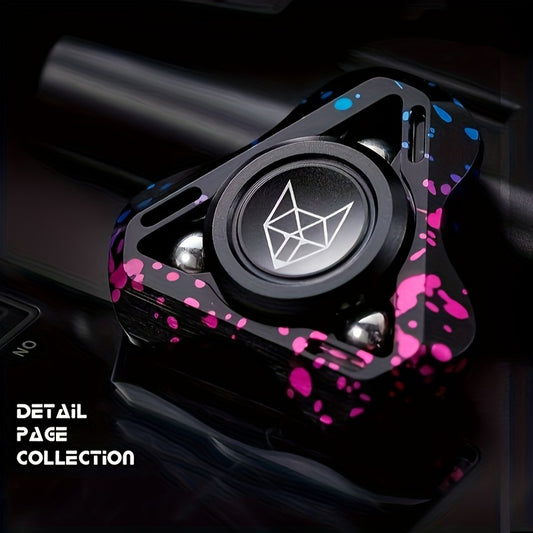 Fox 3rd Gen Metal Fidget Spinner w/ Colorful Accents Stress Relief Gift