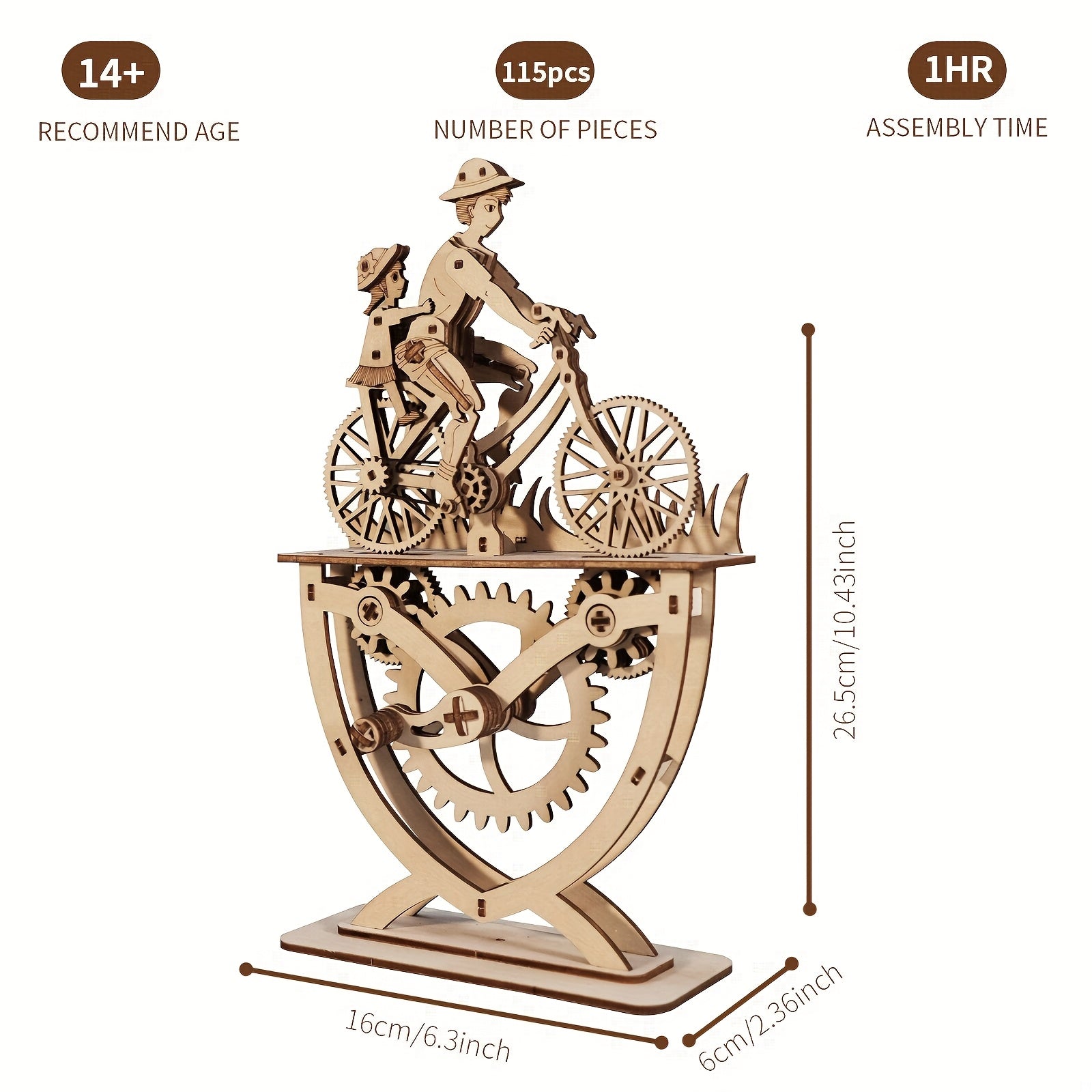 3D Wooden Puzzle DIY Model Kit Father Daughter Assembly Creative Decoration