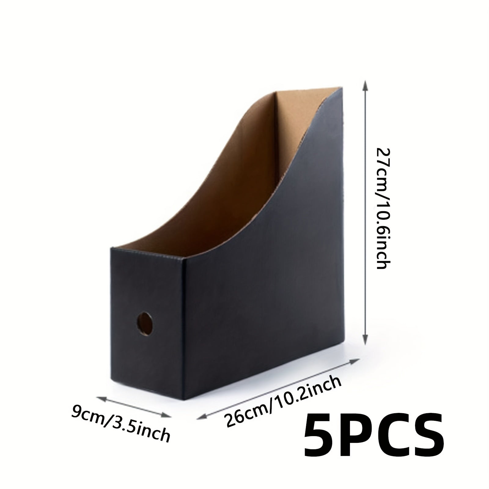 5pcs File & Folder Holder Cardboard Magazine Storage Box