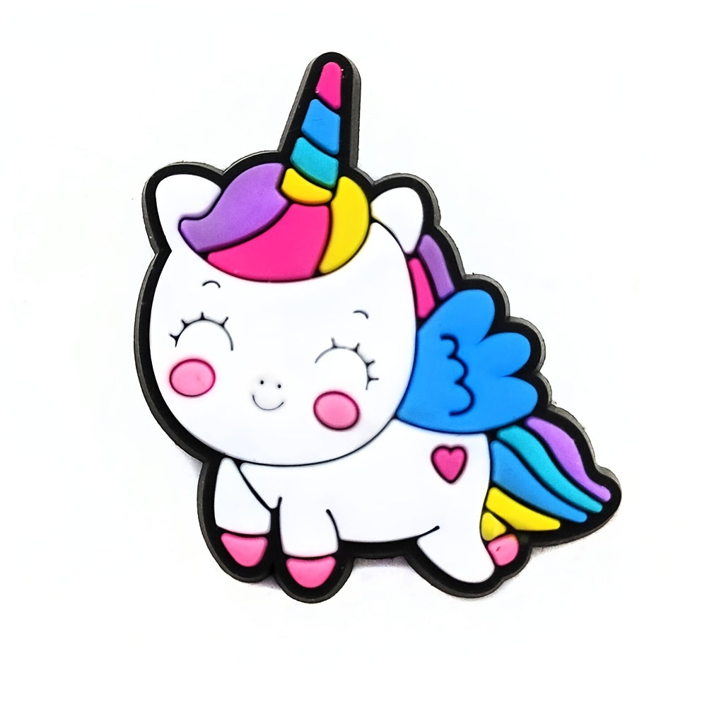 10pcs Unicorn Shoe Decorations for Clogs, Christmas Birthday Party Favors