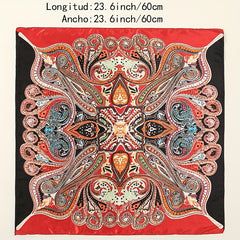 Paisley Print Bandana Classic Boho Square Scarf Neckerchief Hair Accessories