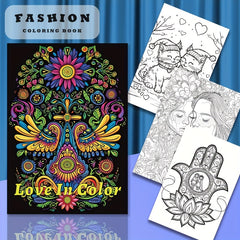 Deluxe Love Theme Coloring Book - Vibrant Pages, Perfect Gift