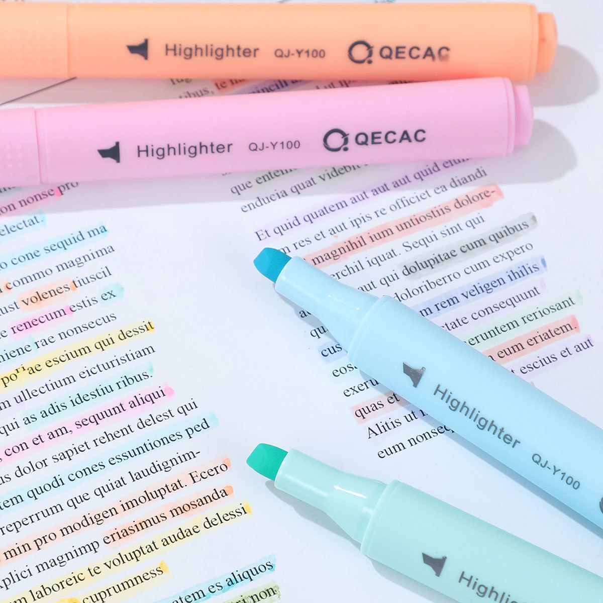 6pcs Triangular Bar Fluorescent Marker Pens for Coloring Log Mark Drawing  Art