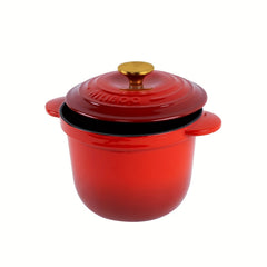 Enameled Cast Iron Dutch Oven 18cm 2L Deep Stockpot