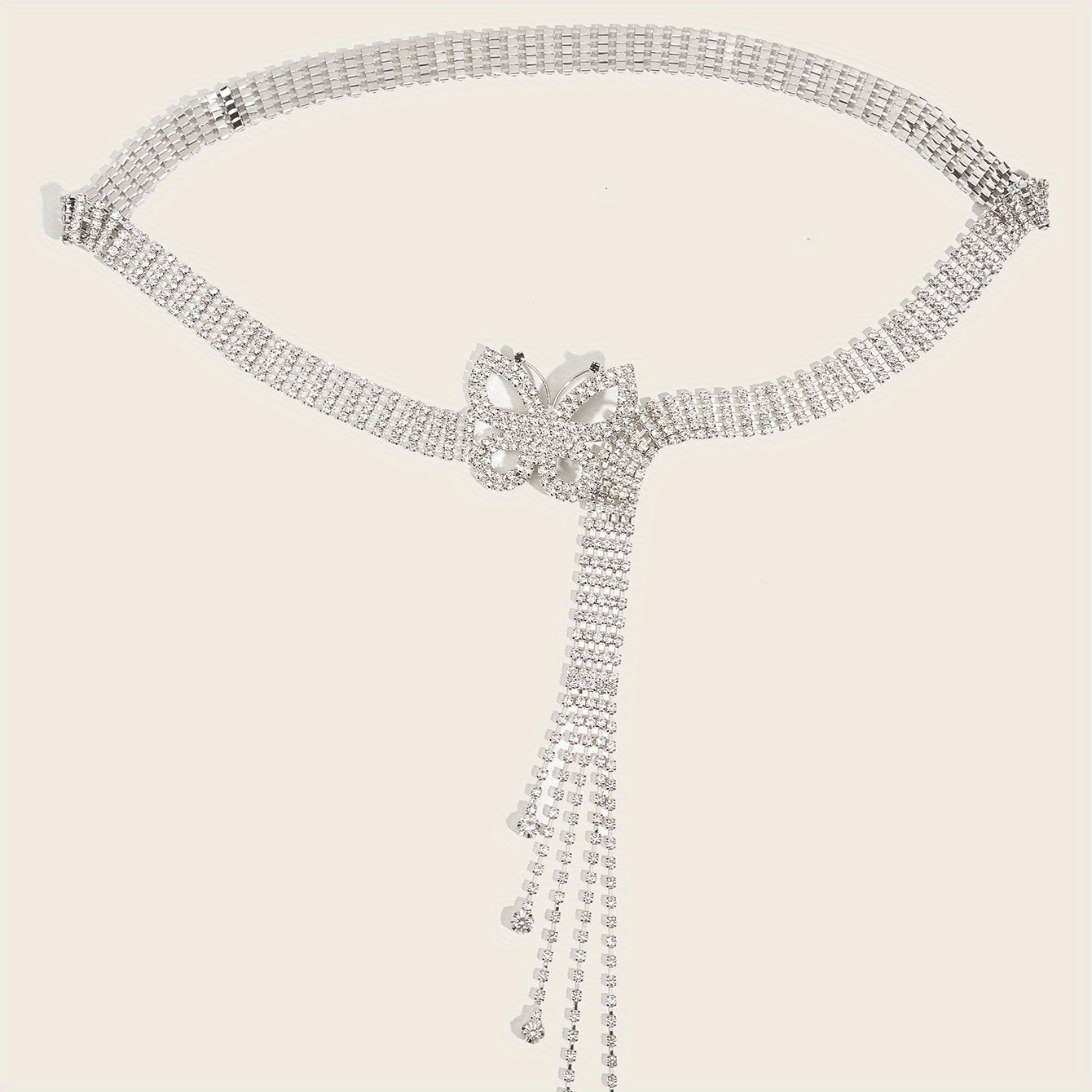 Y2K Rhinestone Tassel Belt for Women