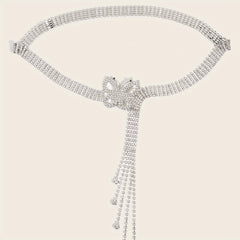 Y2K Rhinestone Tassel Belt for Women
