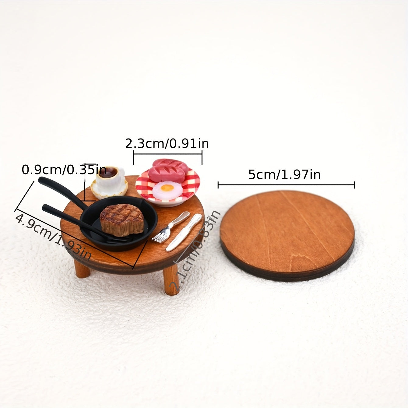 Mini Steak Display Cake Dollhouse Accessories