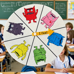 Colorful Monster Puppet Book & Turntable Toy