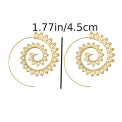 Leaf Spiral Personality Earrings