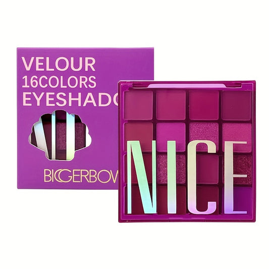 16-Color Eyeshadow Palette Matte Pearly Highlighter Brown Multicolor Eye Makeup