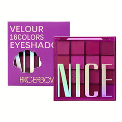 16-Color Eyeshadow Palette Matte Pearly Highlighter Brown Multicolor Eye Makeup