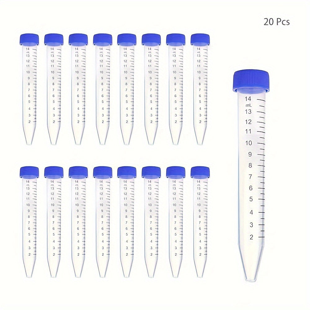 20pcs 15mL Conical Centrifuge Tubes Microcentrifuge Tube Sterile
