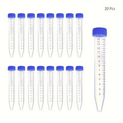 20pcs 15mL Conical Centrifuge Tubes Microcentrifuge Tube Sterile