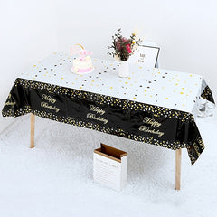 Disposable Birthday Party Tablecloth 54 x 72 Plastic Table Cover