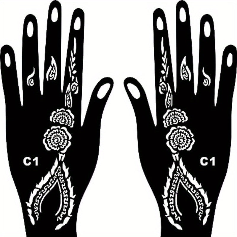 Temporary Tattoo Stencils Long Lasting Waterproof Hand Stencils Self Adhesive